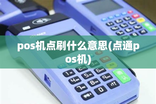 pos机点刷什么意思(点通pos机)