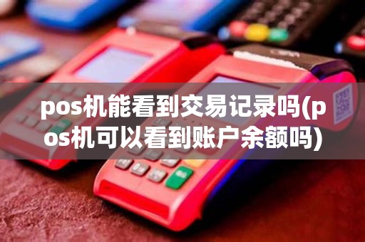 pos机能看到交易记录吗(pos机可以看到账户余额吗) pos机能看到交易记录吗(pos机可以看到账户余额吗)