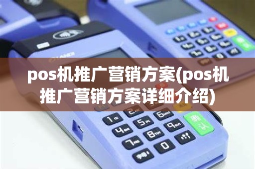 pos机推广营销方案(pos机推广营销方案详细介绍)