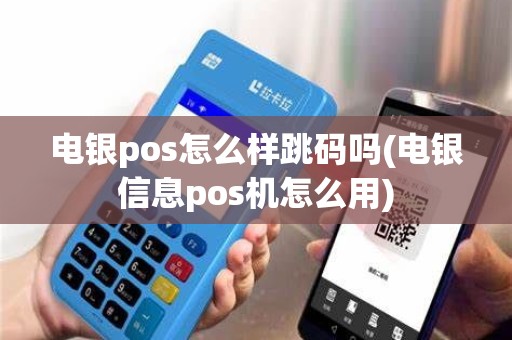 电银pos怎么样跳码吗(电银信息pos机怎么用)