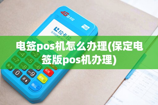 电签pos机怎么办理(保定电签版pos机办理)