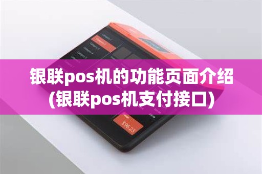 银联pos机的功能页面介绍(银联pos机支付接口)