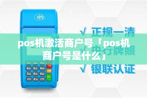 pos机激活商户号「pos机商户号是什么」