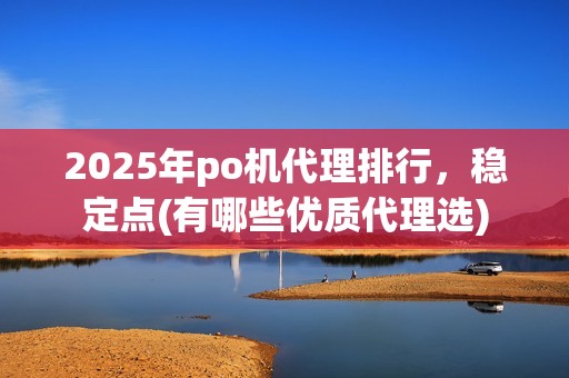 2025年po机代理排行,稳定点(有哪些优质代理选)