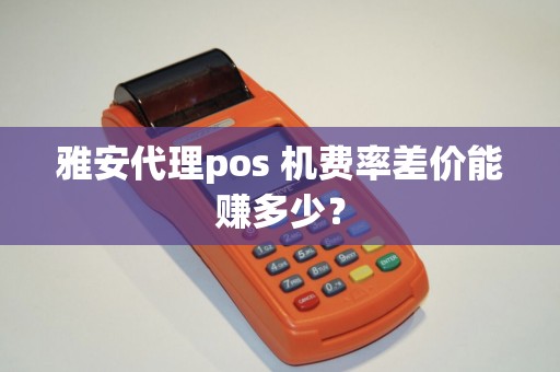 雅安代理pos 机费率差价能赚多少？