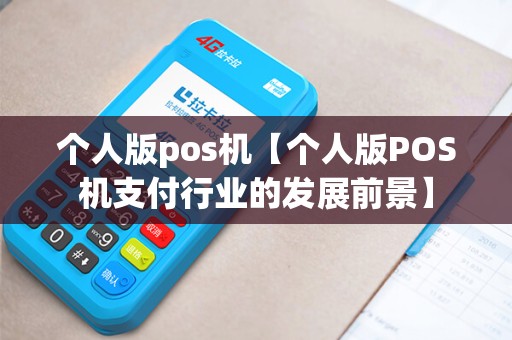 个人版pos机【个人版POS机支付行业的发展前景】