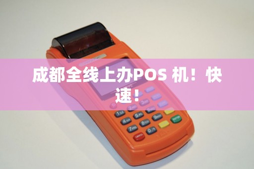 成都全线上办POS 机！快速！