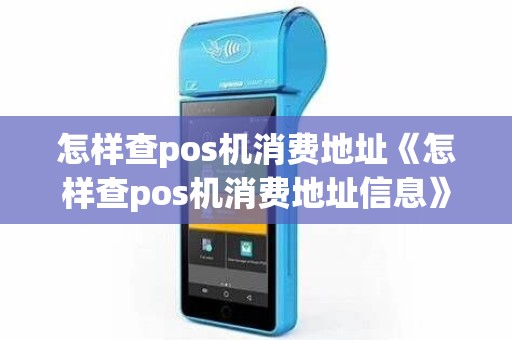 怎样查pos机消费地址《怎样查pos机消费地址信息》