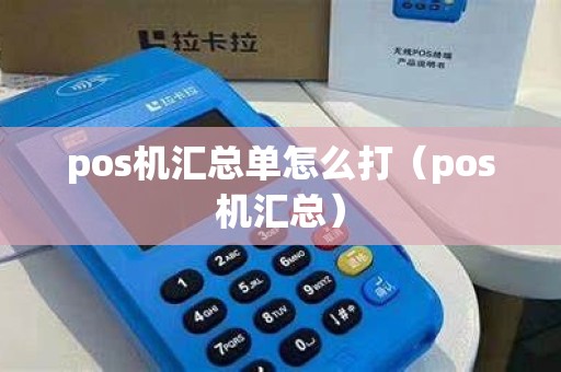 pos机汇总单怎么打（pos机汇总）