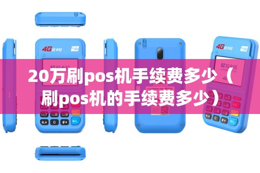 20万刷pos机手续费多少（刷pos机的手续费多少）