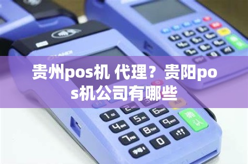 贵州pos机 代理？贵阳pos机公司有哪些