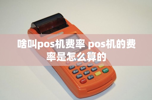 啥叫pos机费率 pos机的费率是怎么算的