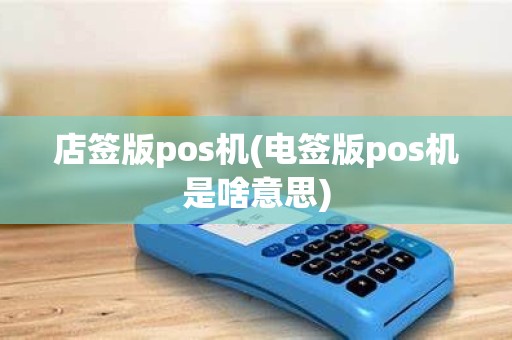店签版pos机(电签版pos机是啥意思)