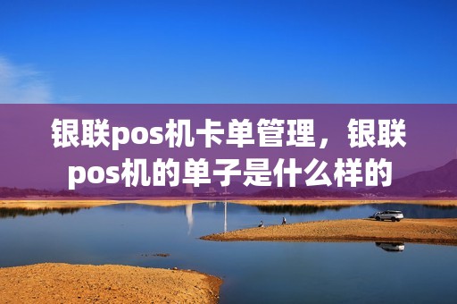 银联pos机卡单管理，银联pos机的单子是什么样的