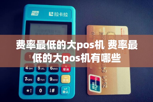 费率最低的大pos机 费率最低的大pos机有哪些