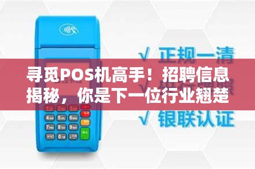 寻觅POS机高手！招聘信息揭秘，你是下一位行业翘楚吗？