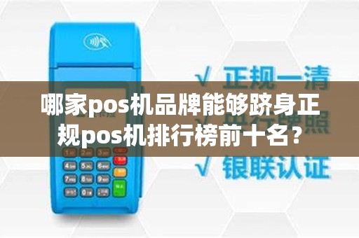 哪家pos机品牌能够跻身正规pos机排行榜前十名？