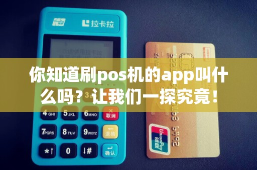 你知道刷pos机的app叫什么吗？让我们一探究竟！