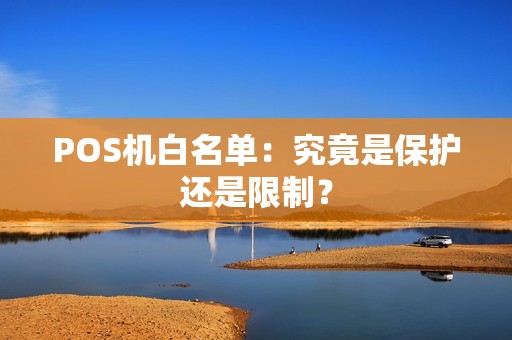 POS机白名单：究竟是保护还是限制？
