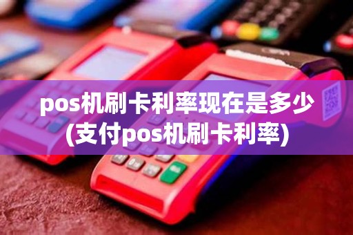 pos机刷卡利率现在是多少(支付pos机刷卡利率)