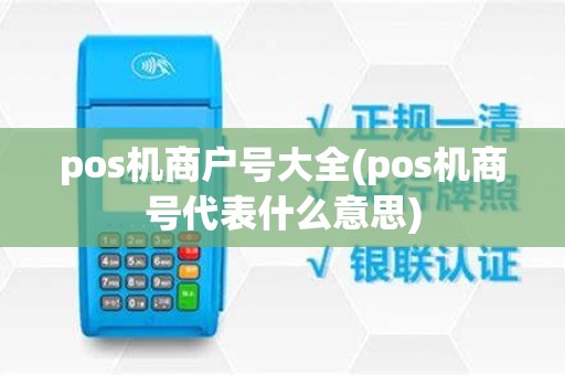 pos机商户号大全(pos机商号代表什么意思)